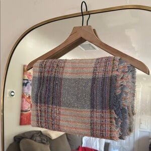 Cozy Multicolor Plaid Scarf Throw